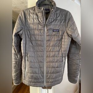 Patagonia size S Nano Puff Gray zip jacket